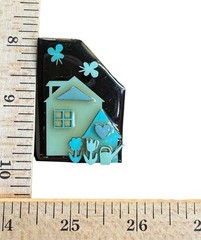 Vtg House Pins By Lucinda Blue Heart Farmhouse Butterflies Gardening Tools