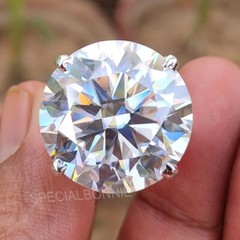 RARE 32 Ct Certified Diamond Solitaire Cocktail Ring! FREE Diamond Studs