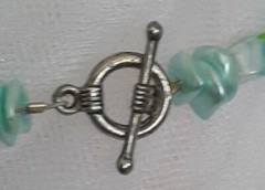 Artisan Estate Crystal Glass Light Blue Flower Pendant 22″ Beaded Toggl Necklace