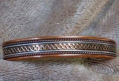 Cooper Healing Bracelet Two Tone Spiral Wrap adjustable