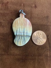 ANTIQUE HAND CARVED NEPALESE TEARDROP PENDANT