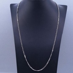 24” 3mm, vintage Romania Sterling 925 silver figaro chain necklace