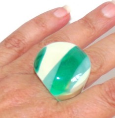 Sobral Planets Saturno Green Neturno Artist Made Statement Ring Size 9.75