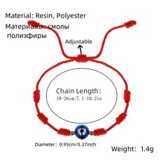 Handmade Evil Eye Luck Bracelet Double Protection Red String for Men Women
