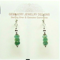 Sterling Silver Faceted Natural GRANDIDIERITE Earrings #2…Handmade USA