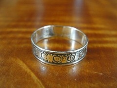 Abstract Floral Design Sterling Silver 925 Ring Band Size 5 1/2