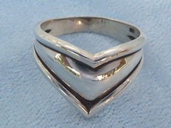 Beautiful Sculpted Sterling Ring, Sizes, 5-3/4, 6-1/2, 7, 8, & 9, Konder #518