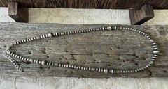 Sterling Silver Native Style SW 4mm Desert Pearls Necklace & Accents 18.5-20.5”