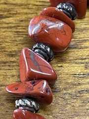 Artisan Red Jasper & Mixed Gemstone Jewelry Lot Of 3. 2 Necklaces& 1 Bracelet