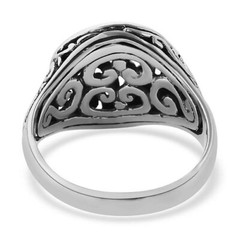 BALI LEGACY Sterling Silver Round Shape Floral Ring 6.35 Grams Size 5
