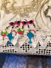 Summer Jewelry Lot – Whimsical Summer Earrings, Shell Necklaces, Sea Glass Brace