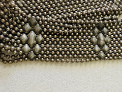 SG Sergio Gutierrez Silver Tone Mesh Liquid CHOKER Necklace ~Up to 13.5″