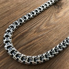 Silver Necklace Ramsess style. 58 grams 55 cm 22″ Cardinal Bismark .925 Sterling