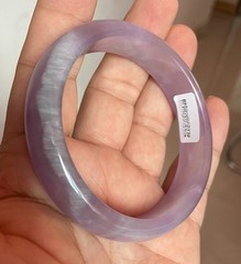 Certified Lavender Purple 60mm Natural Grade Burma A jadeite Bangle