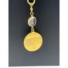 VB&Co Lord’s Prayer Gold Christian Medallion Pendant Necklace