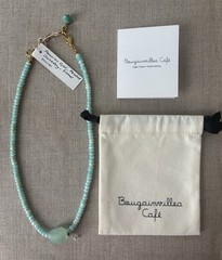 NWT Peruvian Opal Beads Stone Aqua Necklace 16/18″ South Africa $80 Beachy Boho