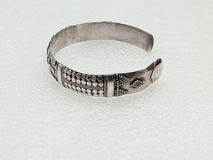 Artisan Handmade LOVE 925 Sterling Silver Cuff Stacker Bracelet Sz 6¾