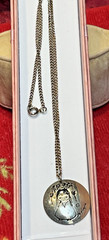 Vintage Sterling Silver (Tested) Ted De Grazia Nina Native Girl Pendant Necklace