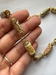 JILZARAH Mocha 18mm Handmade clay Bead Toggle Necklace JILZARA Adjustable 19”