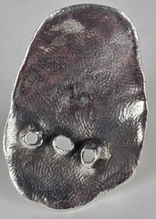 HAND CRAFTED MID CENTURY MODERN BRUTALIST STYLE STERLING SILVER STATEMENT RING