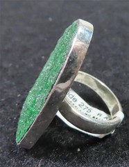 Uvarovite and Sterling Silver Ring