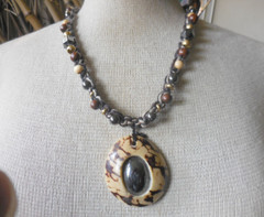 Hematite Tagua Adjustable Hemp Necklace Jewelry Stone Beads Natural Bohemian