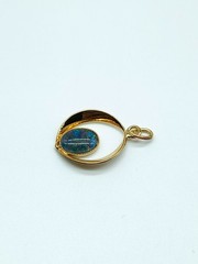 Natural Opal Handmade Jewelry- Lightning Australian Opal Doublet Pendant Necklac
