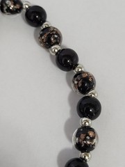 Handmade Halloween Oujia Planchette Beaded Bracelet Glow In The Dark Evil Eye