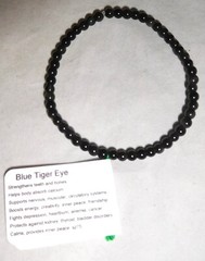 Natural Tigers Eye/Tiger Iron Round Bead Bracelets by Healing Light Stones Multi