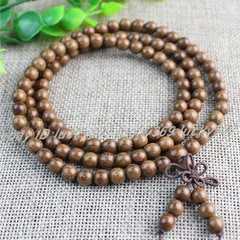 6-30mm Natural Wood 108 Buddhism Prayer Beads Necklace Amulet Bracelet Rosary