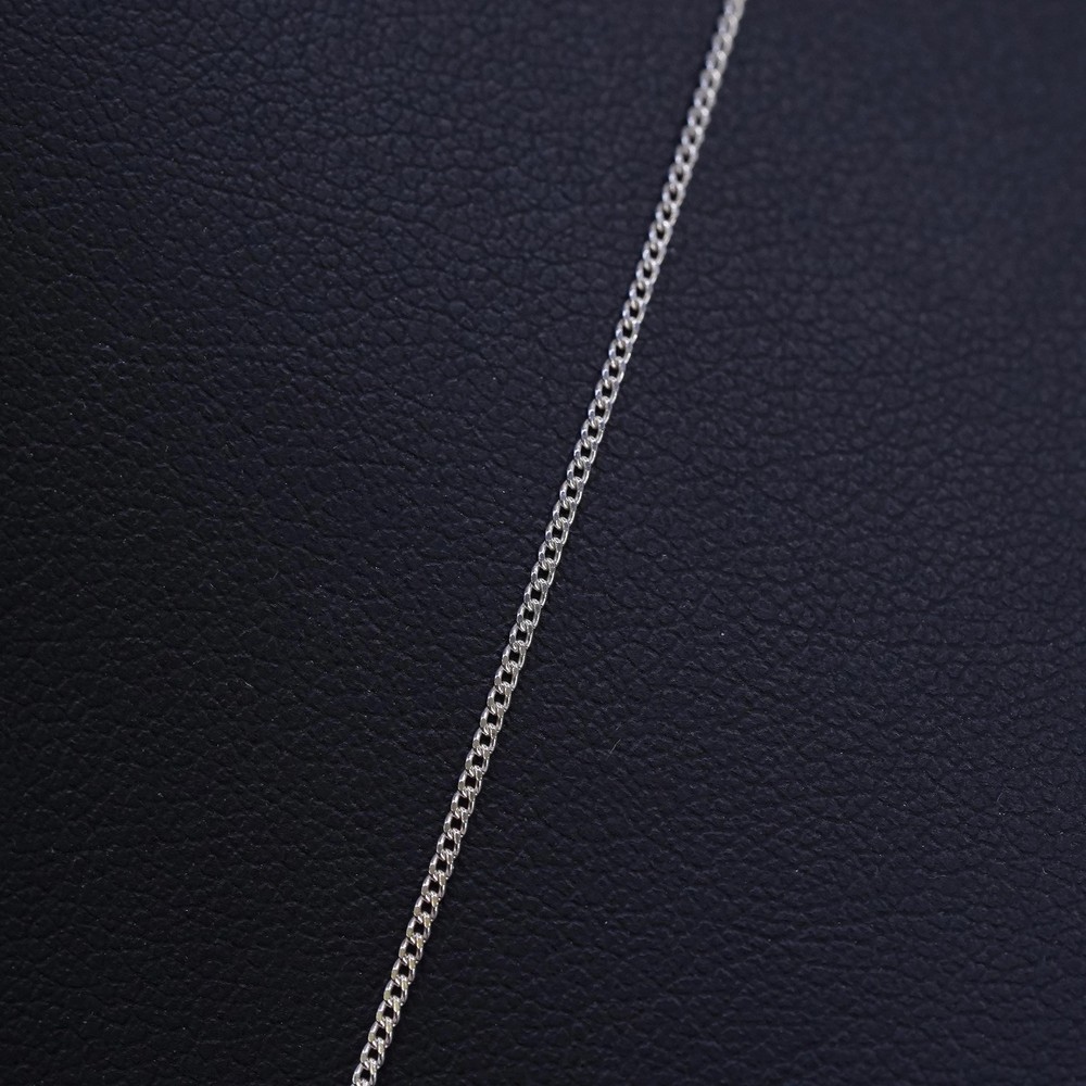 18” 1mm, vintage Italian sterling silver 925 curb chain necklace