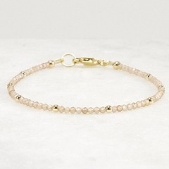 Tiny 2mm Natural Zircon Bracelet, Minimal Gold Filled or Silver