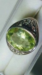 SPARKLING NATURAL LEMON QUARTZ IN.925 STERLING SILVER RING IN SIZE 9.25-9.5!