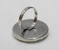 Ring Inlaid Mother of Pearl Silver Adjustable Ring Indonesia