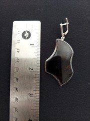 Vintage Silver Earrings With Obsidian.