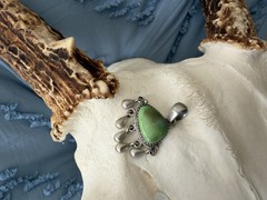 Sterling Silver Native American SW Genuine Sonoran Gold Cloud Raindrops Pendant