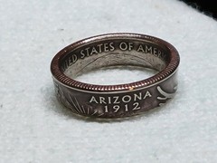 ARIZONA – Size 9 State Quarter Coin Ring