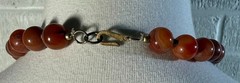 Carnelian Bead Necklace 18 Inches Long X 1/2 Inch Diameter Beads Excellent