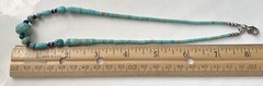turquoise and lapis lazuli choker necklace artist made 16”