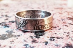 US Coin Ring Years 1965-1998 Double Sided Liberty Quarter – Birthday Gift
