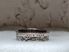 WEIR FARM, CT. – Size 9 State Quarter Coin Ring