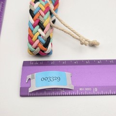 Vtg Hand Woven Bracelet Multi-Colored Thread Soft Wide Friendship FREE $HIPPING!