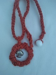 Surfer Hemp Mushroom NECKLACE 20″ Unisex Macrame Boho Hippie US Seller New
