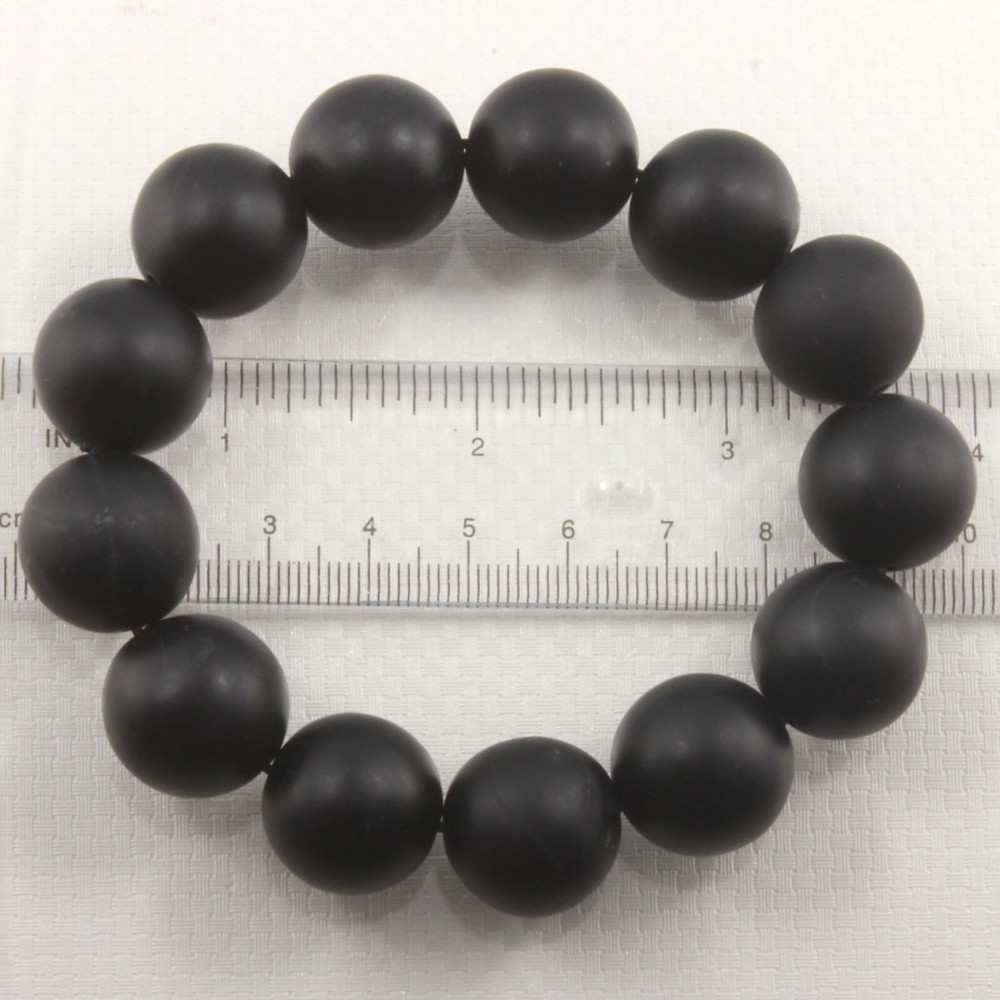 18mm Bian Stone Handcrafted Beads Bracelet