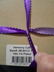 NIB Jess Maharry Harmony Twisted Rope Cuff Bracelet 18k Gold / Pewter