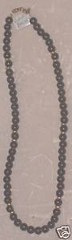Karla Jordan Black Brass Bead Necklace 19″