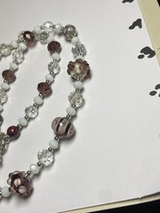 Artisan Handcrafted Art Deco Lampwork Glass Jewelry Purple Haze Necklace #3