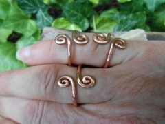 REAL COPPER RING Men Ladies Large Small Sizes Arthritis Band Viking Celtic Style