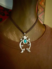 Bella Sterling Silver Naja Blue Turquoise Cowgirl Necklace Choker