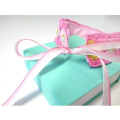 CHOKER NECKLACE Pink Vintage Lace – New & Handmade – Boho, Ombre Ribbon Ties Bow